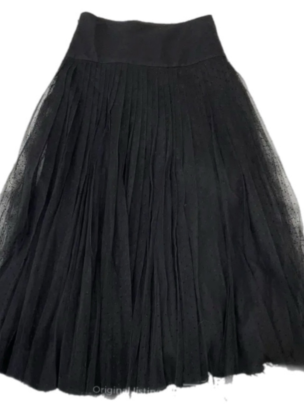 Dior Christian Dior Mid-Length Pleated Skirt
Black Plumetis Tulle Size US12 COA